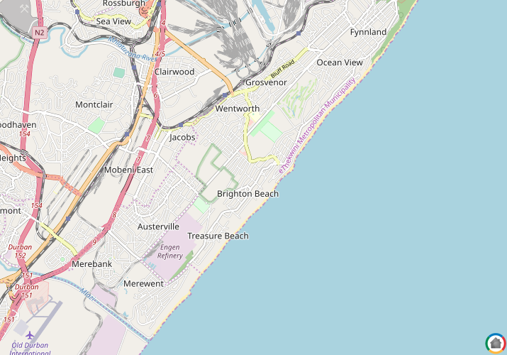Map location of Brighton Beach